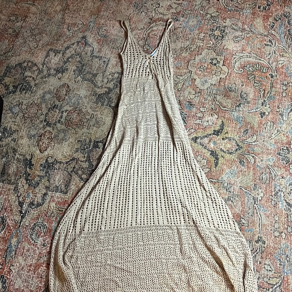 Beautiful gold tie summer dress/coverup